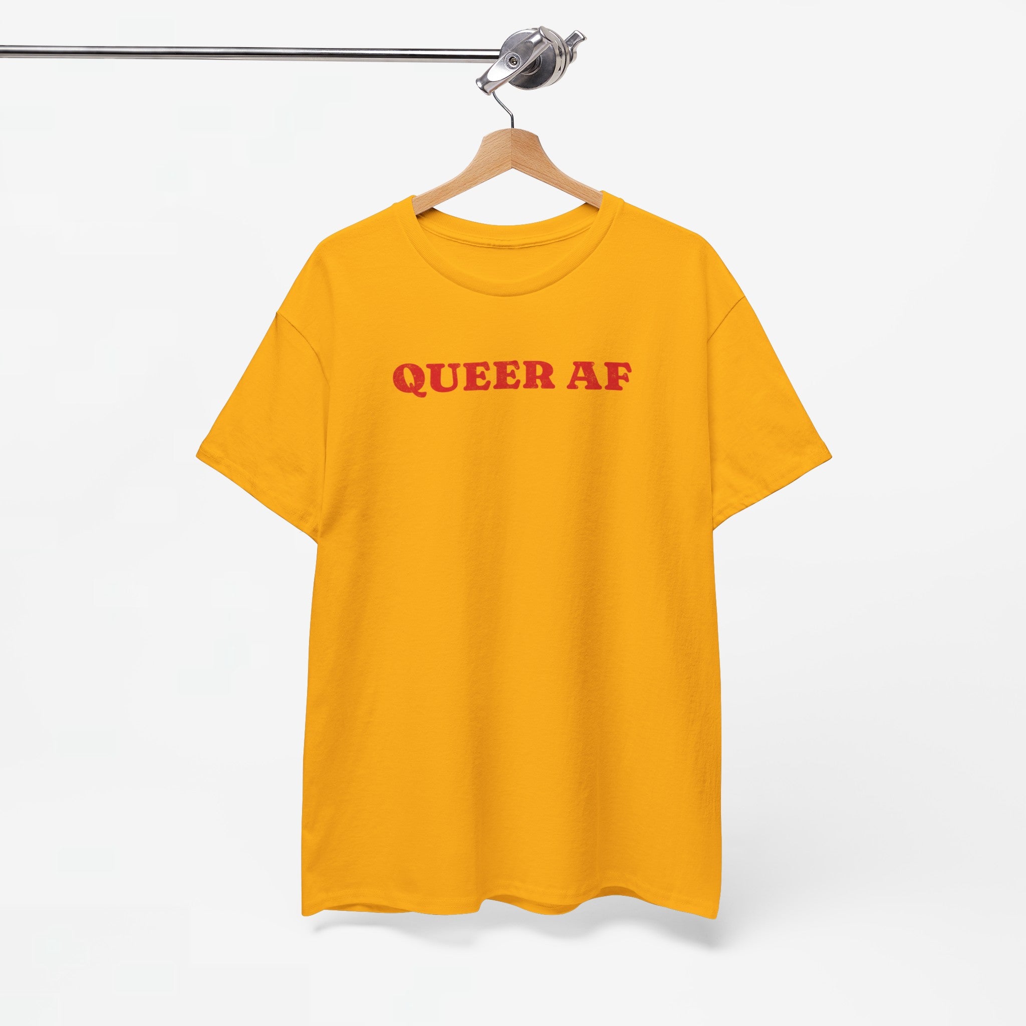 Gay Pride T-shirt - Queer AF - Oversized Tee