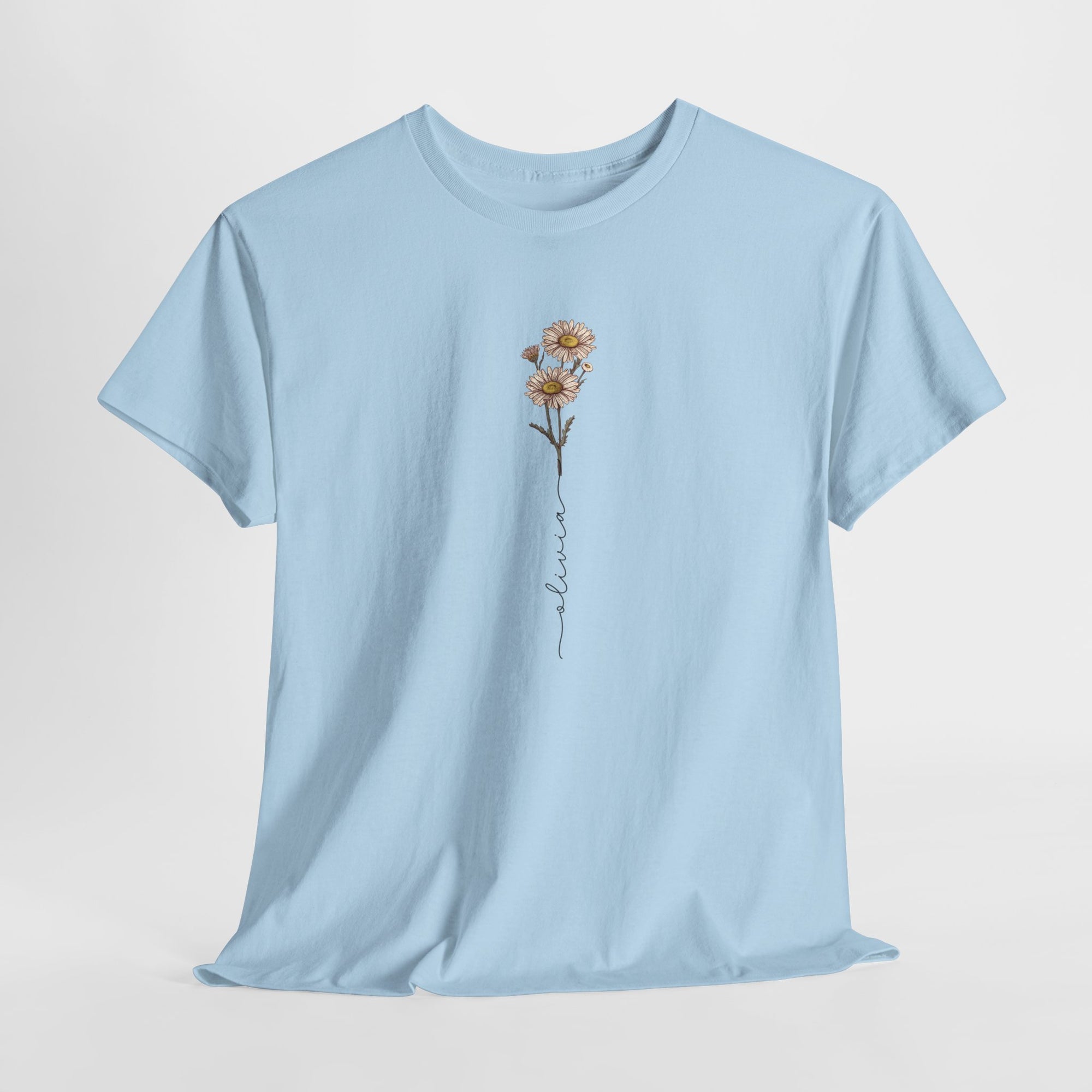 Gepersonaliseerde Moederdag Mama Cadeau - T-shirt - Geboortemaand bloem met naam