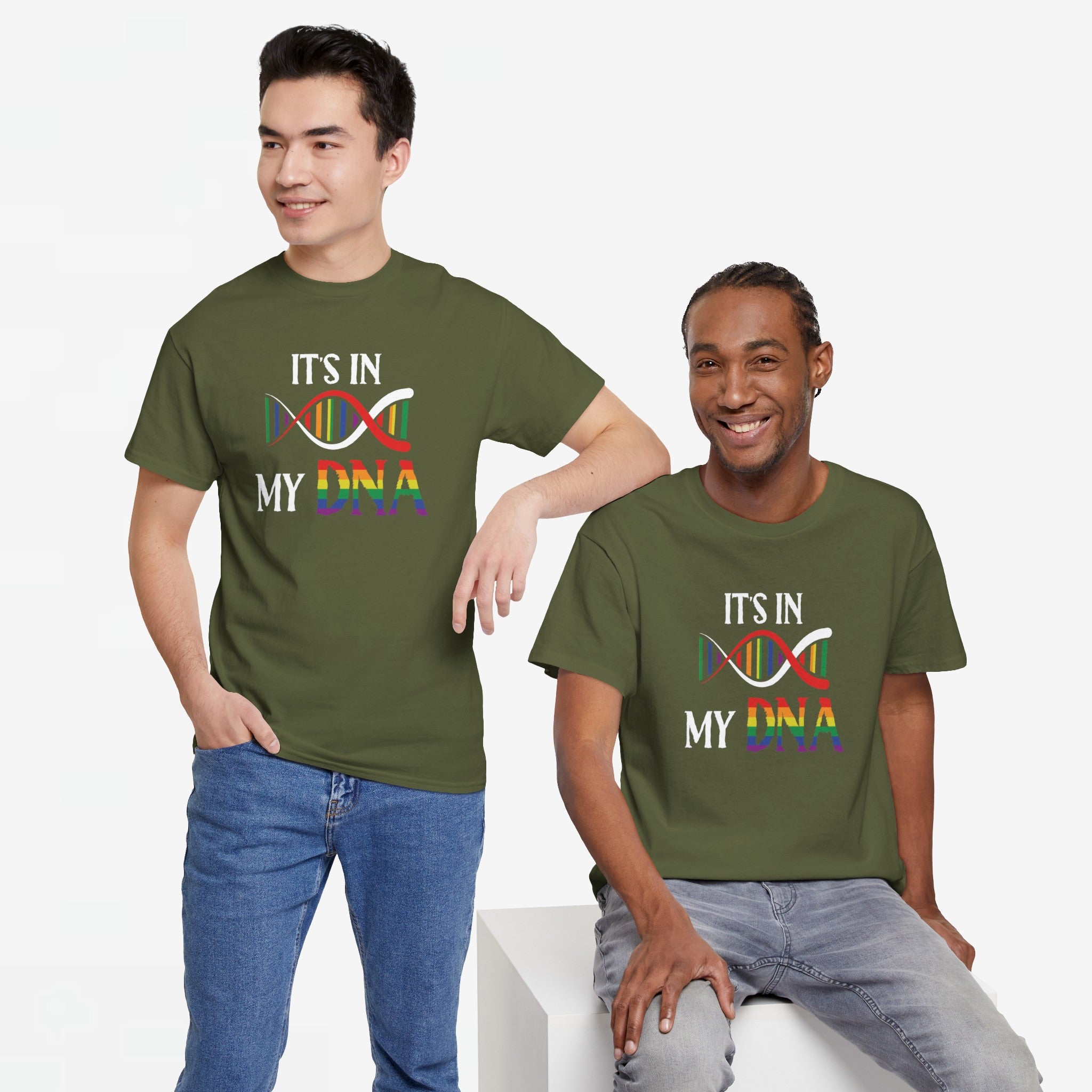 Gay Pride T-shirt - It's In My DNA - Oversized #48