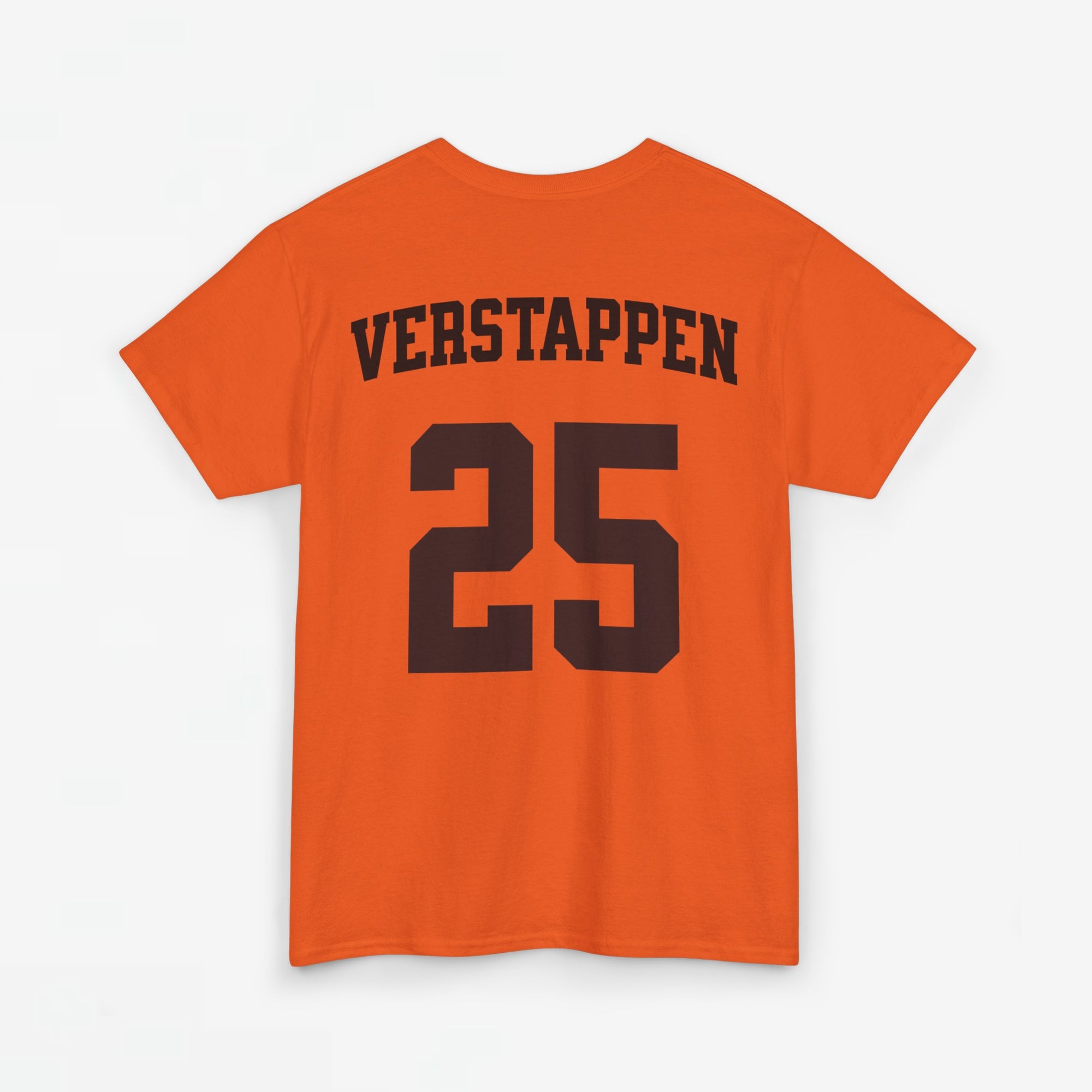 Oranje T-shirt voor EK, WK en Koningsdag - Personaliseer met Naam & Rugnummer - LEEUW (zwarte tekst)