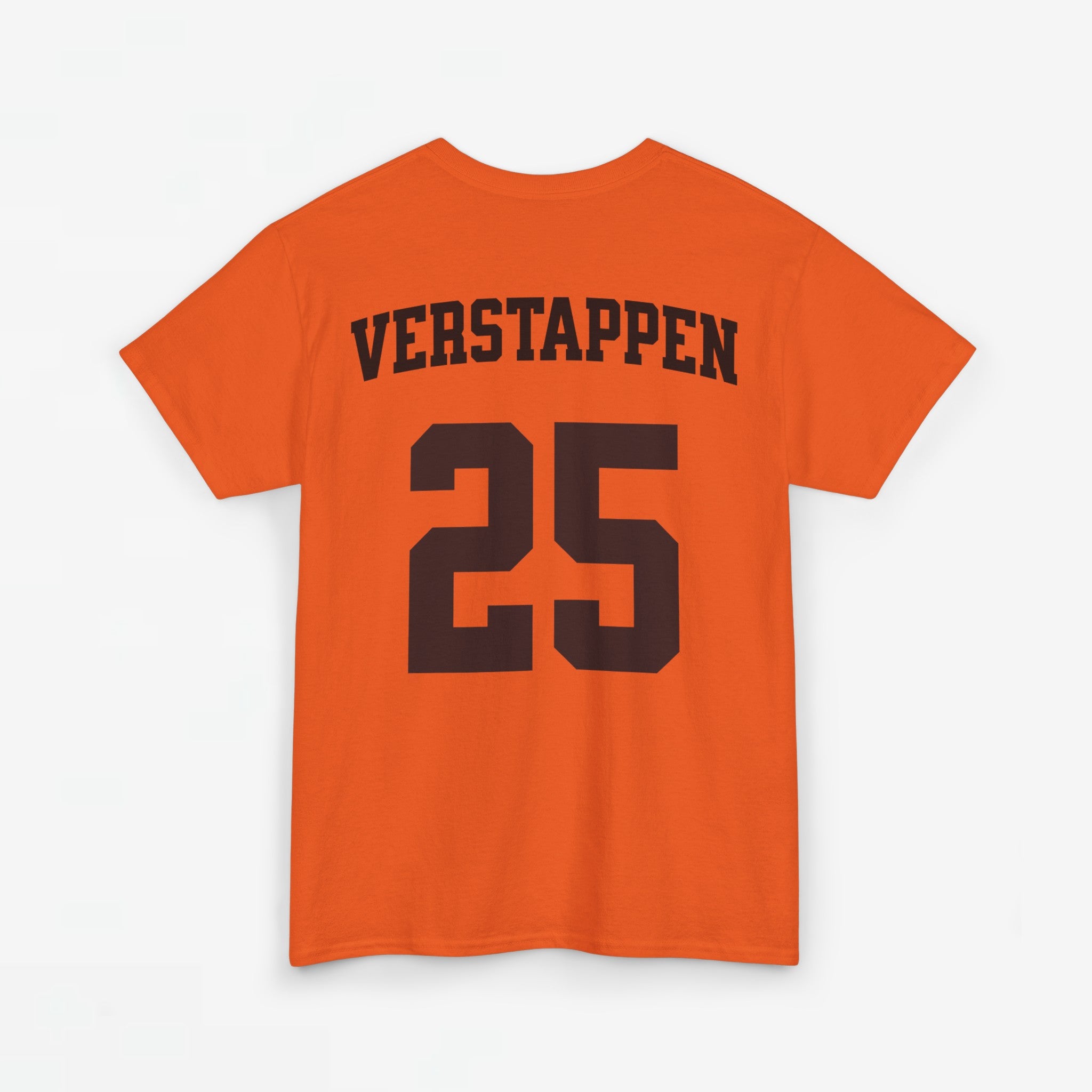 Oranje T-shirt voor EK, WK en Koningsdag - Personaliseer met Naam & Rugnummer - LEEUW (zwarte tekst)