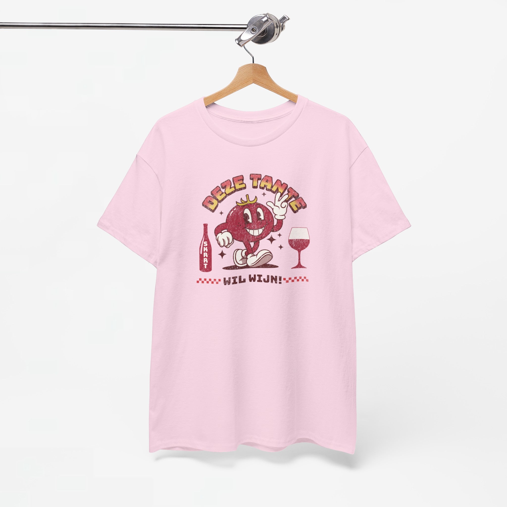 Moederdag Mama Cadeau - T-shirt - Deze Tante Wil Wijn - Oversized - #96