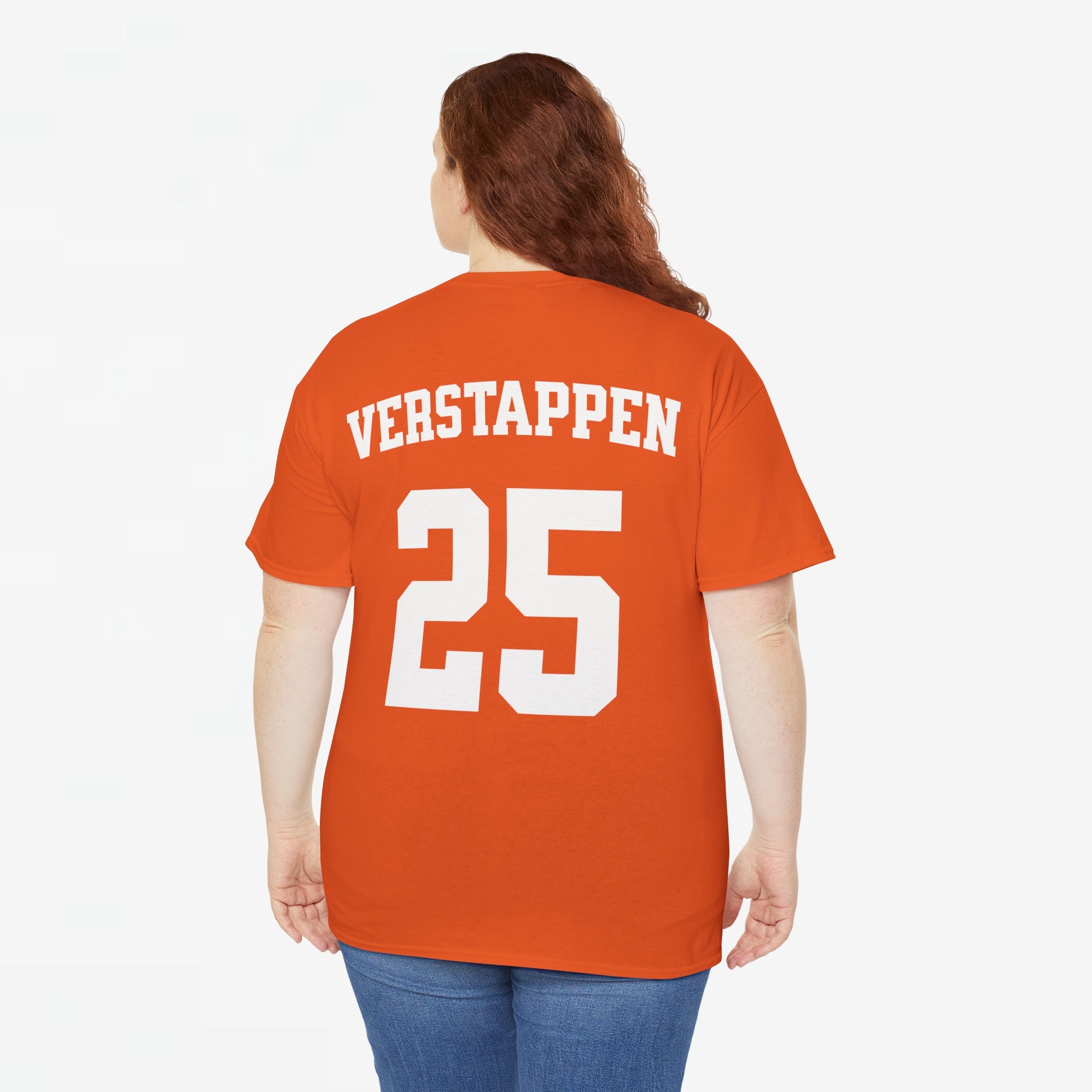 Oranje T-shirt voor EK, WK en Koningsdag - Personaliseer met Naam & Rugnummer - LEEUW (witte tekst)