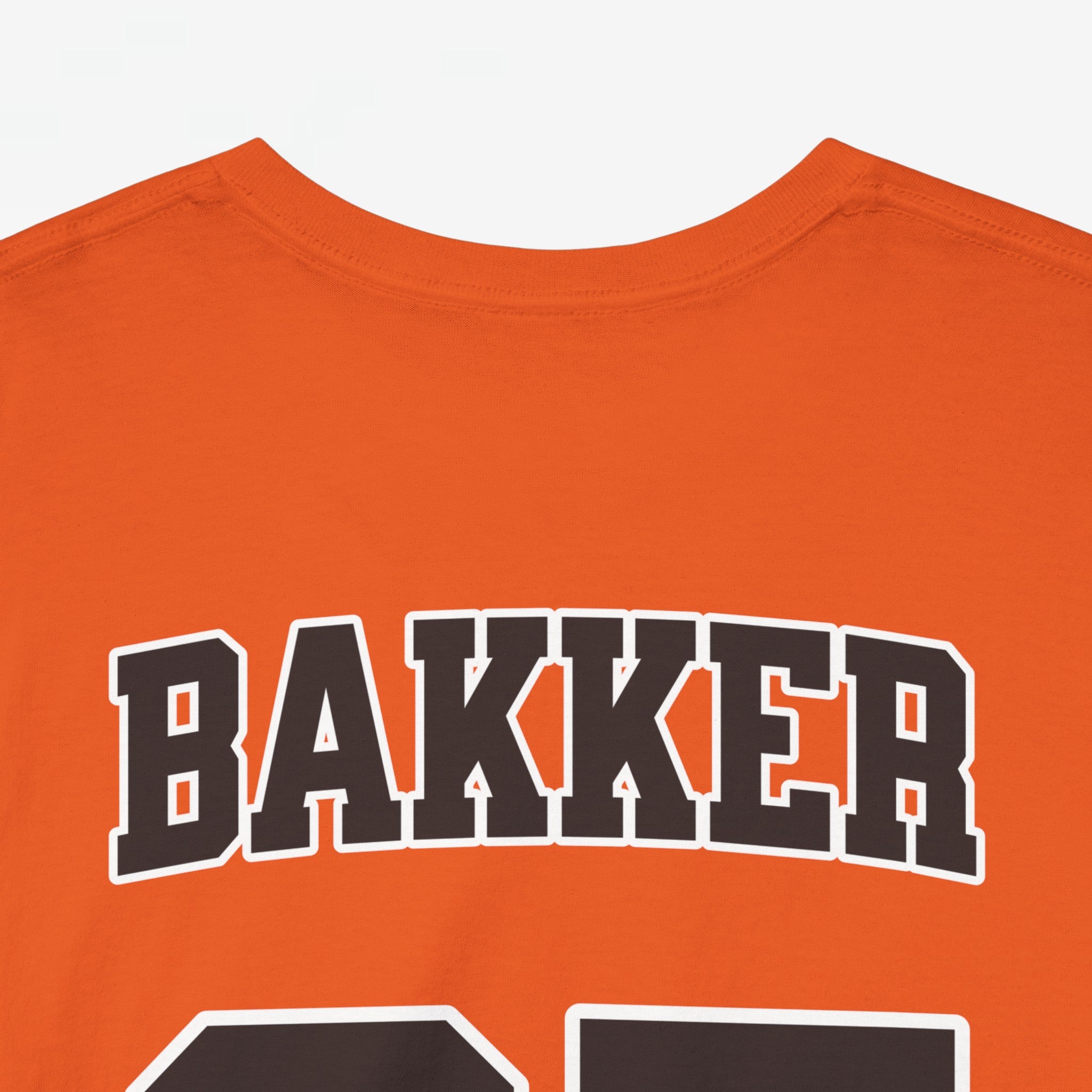 Oranje T-shirt voor EK, WK en Koningsdag - Personaliseer met Naam & Rugnummer - HOLLAND met Leeuw (zwarte tekst)