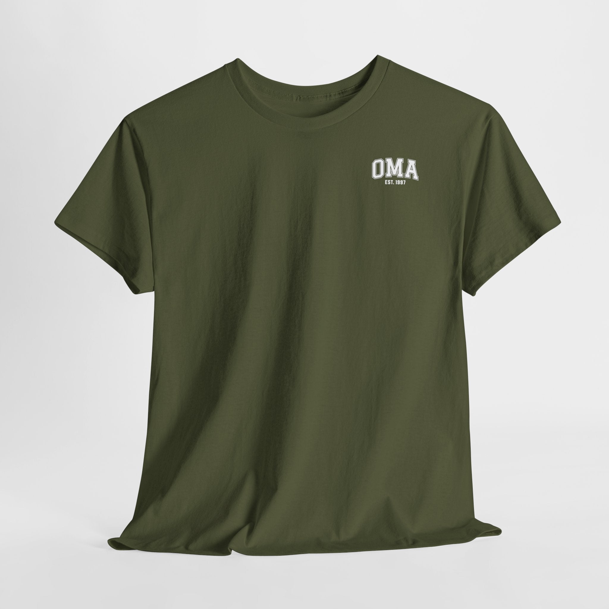 Gepersonaliseerde Moederdag Mama Cadeau - T-shirt - OMA kleine print - EST [Jaar]