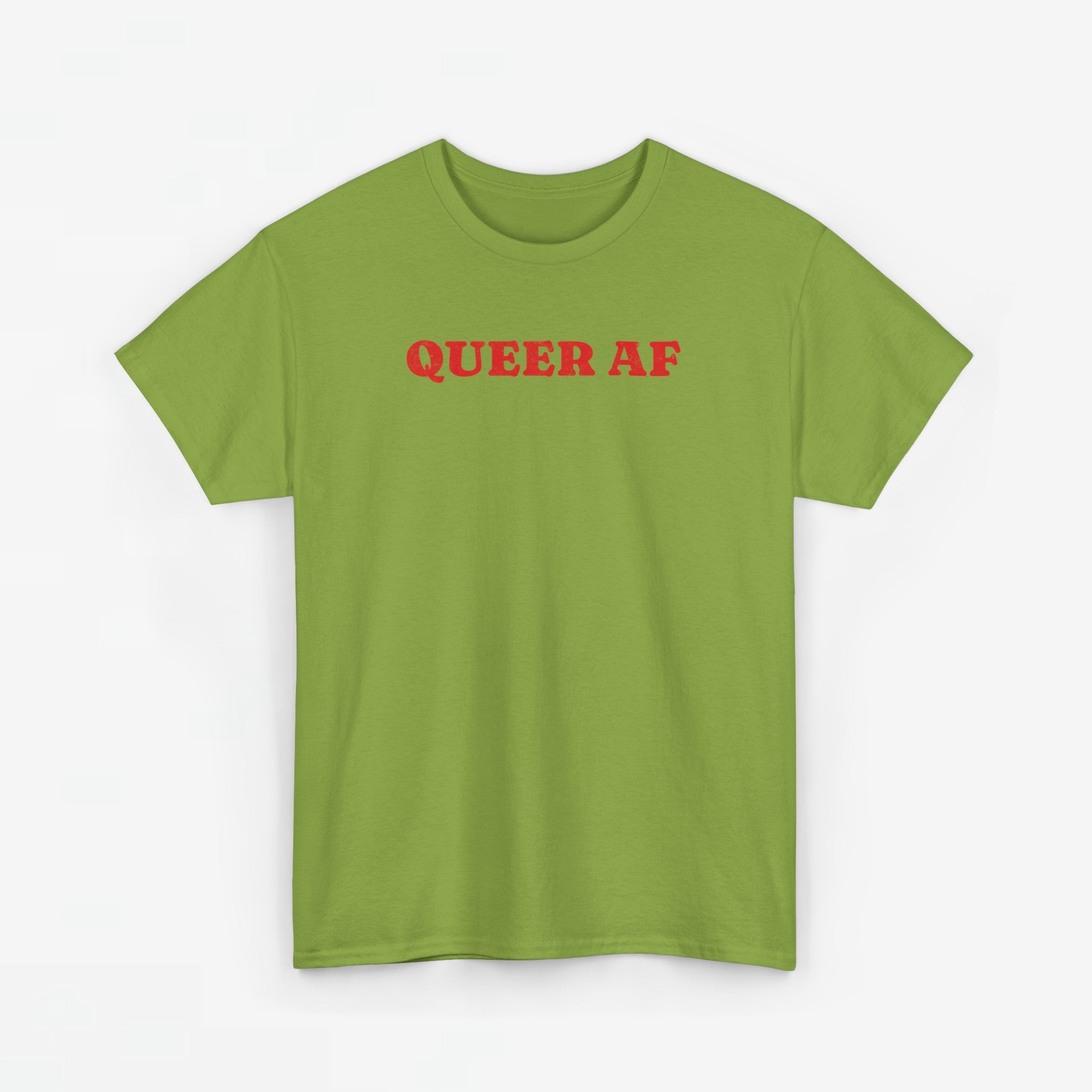 Gay Pride T-shirt - Queer AF - Oversized Tee
