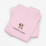 Oversized T-shirt lichtroze met print van hondemama en tekst "HONDEN MAMA"