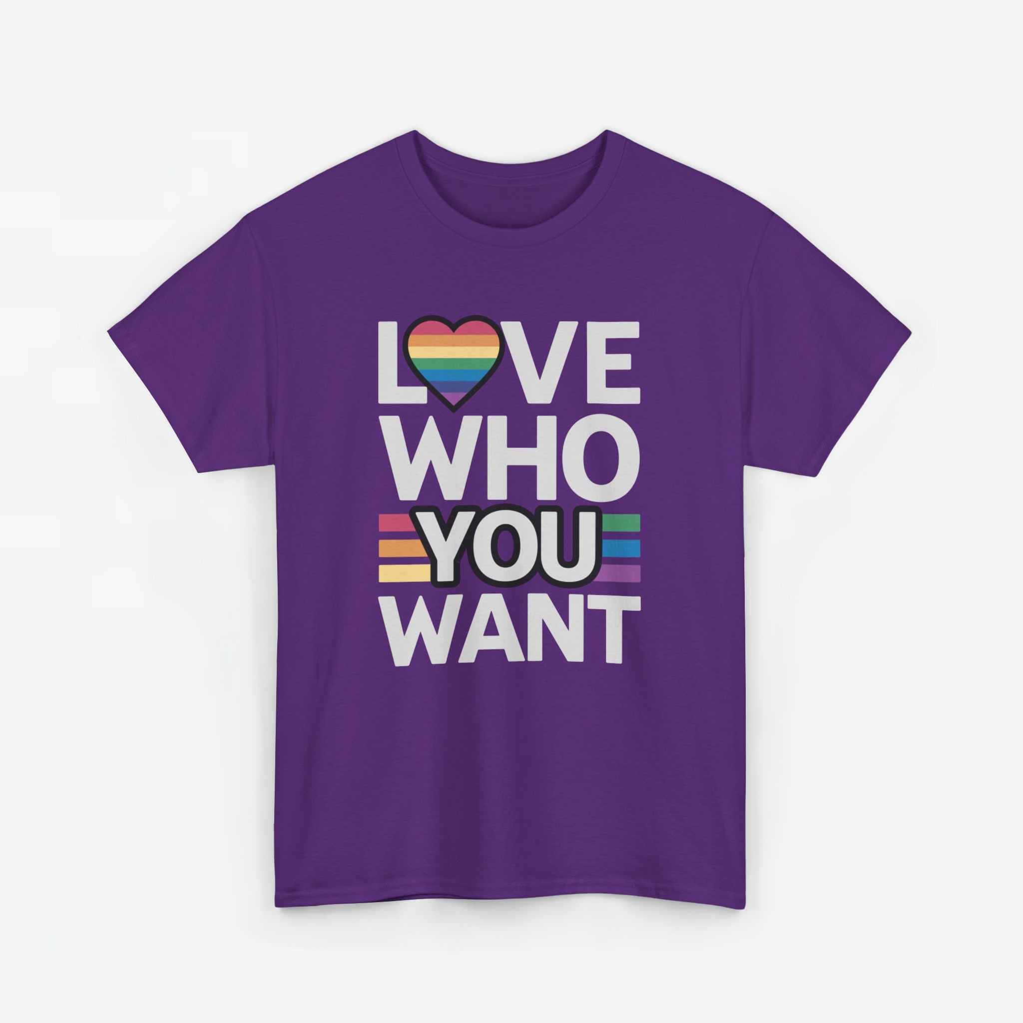 Gay Pride T-shirt - Love Who You Want - Oversized #52