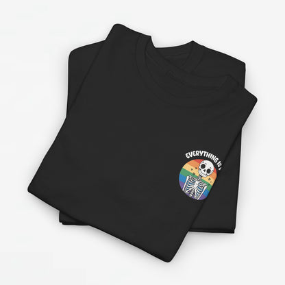 Gay Pride T-shirt - Skelet Everything is Fun - Back Print - Oversized #66