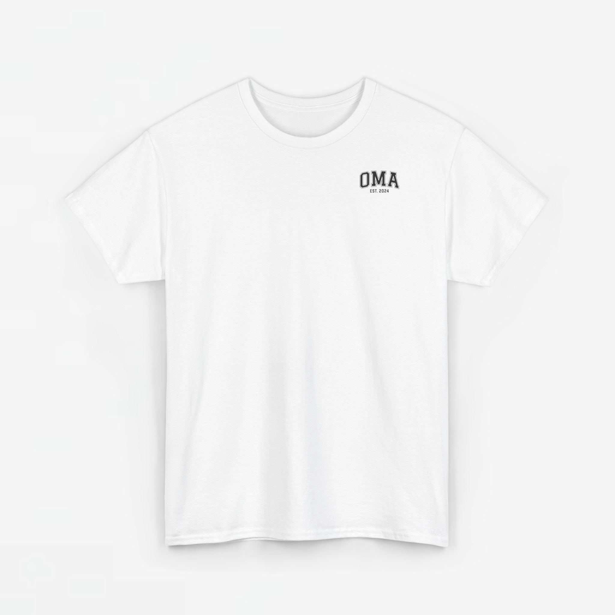 Gepersonaliseerde Moederdag Mama Cadeau - T-shirt - OMA kleine print - EST [Jaar]