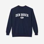 Navy varsity sweater met Den Bosch-opdruk op de borst