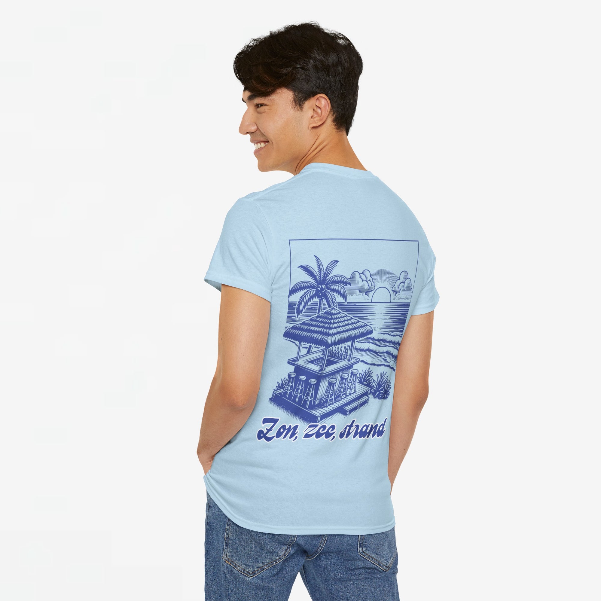 Zomer T-shirt voor Heren - Skrrtshirt Zomervakantie Oversized Tee #5- Zon, Zee, Strand