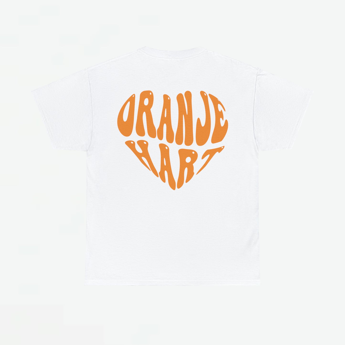 Oranje Hart | Back Print | Koningsdag T-shirt | Oversized | Dames