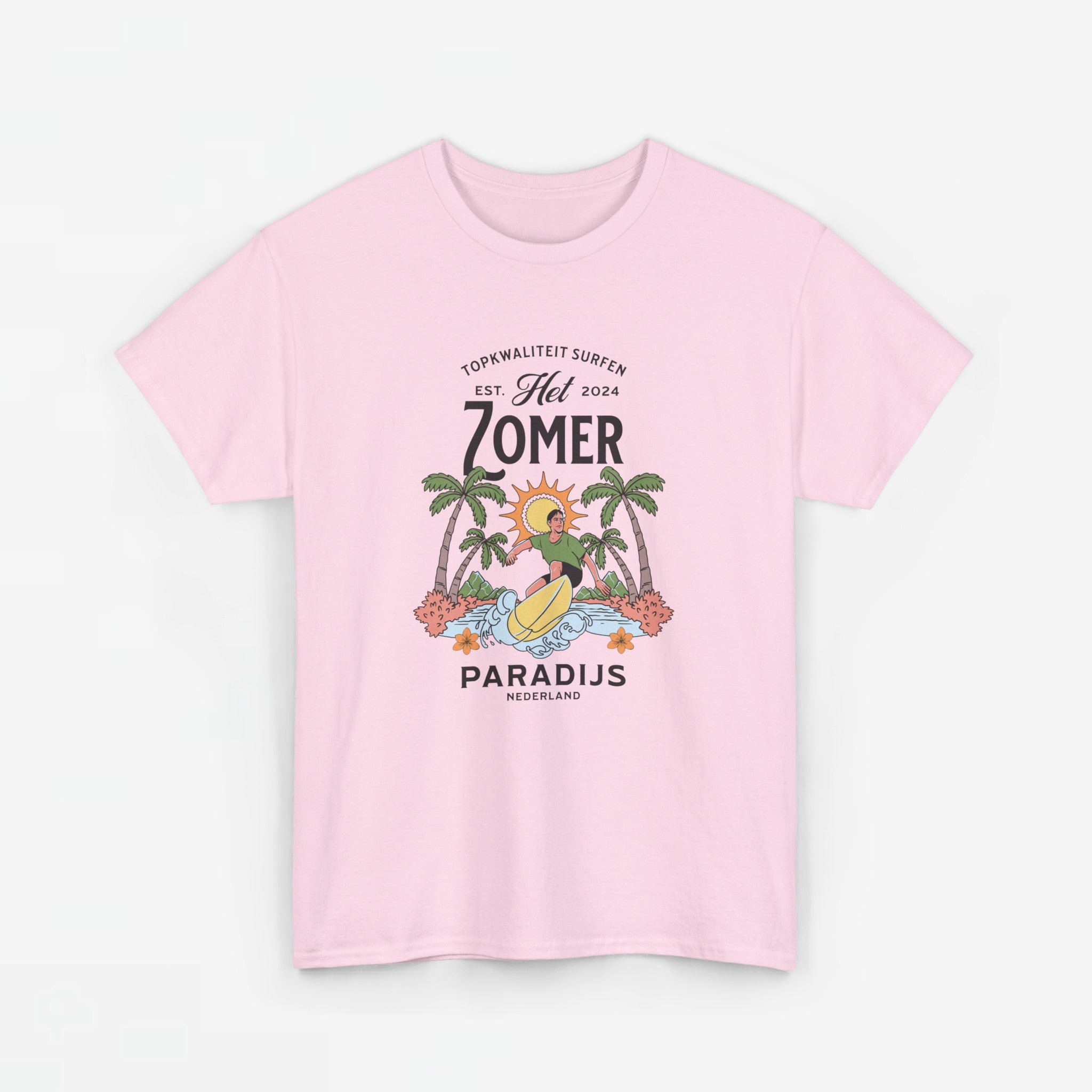 Dames Zomer Oversized T-shirt met print - Surfen Nederland