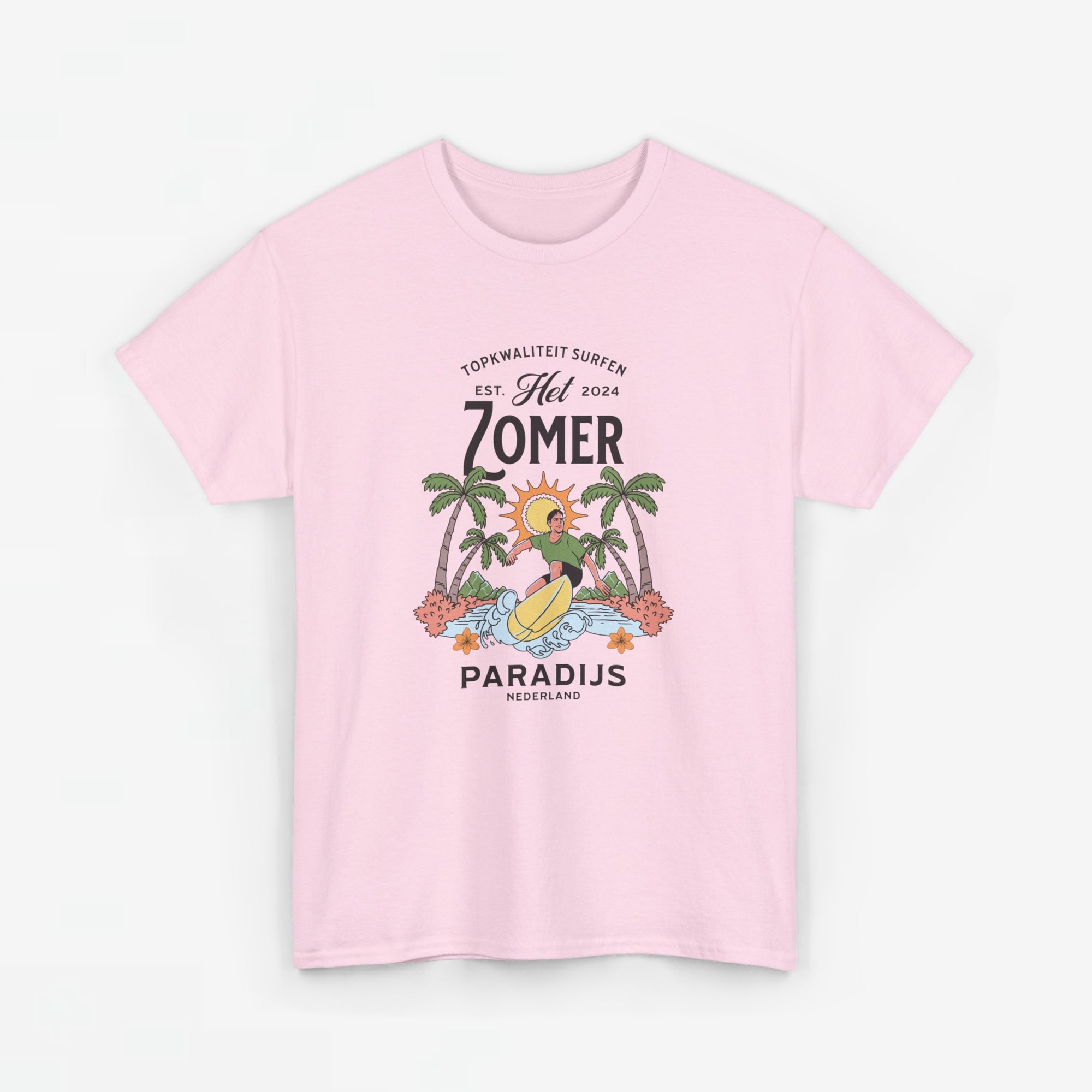 Heren Zomer Oversized T-shirt met print - Surfen Nederland