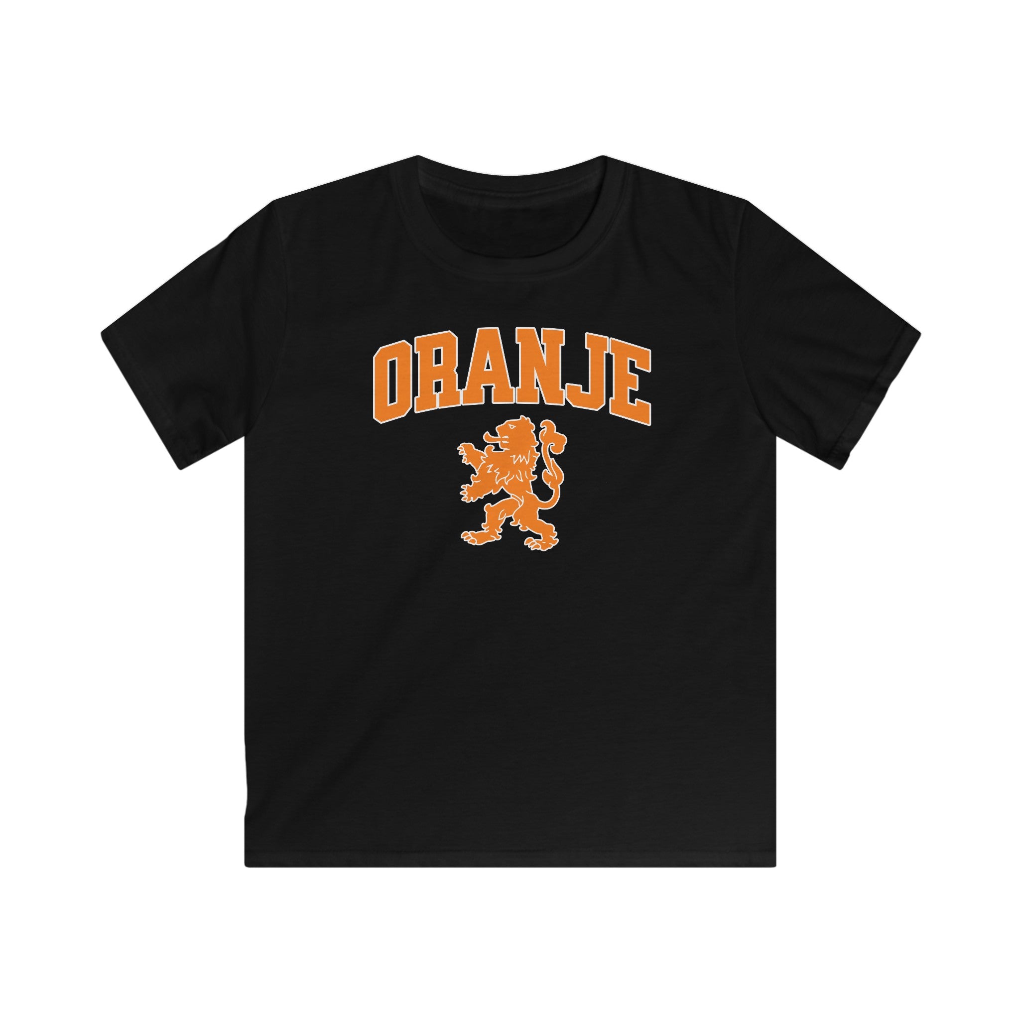 Kind Voetbal T-shirt - EK, WK en Koningsdag Kinderkleding - ORANJE met Leeuw