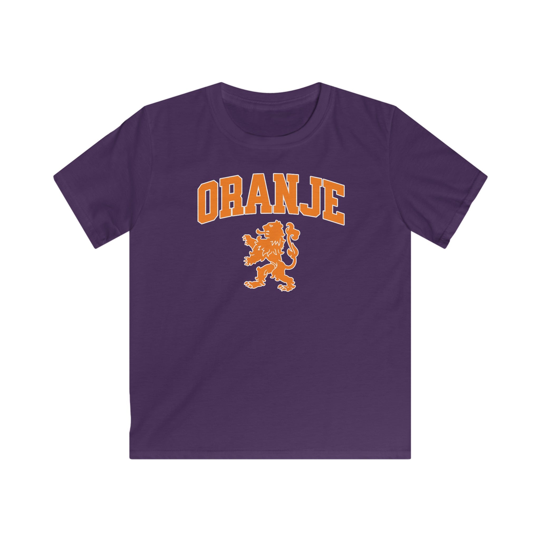 Kind Voetbal T-shirt - EK, WK en Koningsdag Kinderkleding - ORANJE met Leeuw