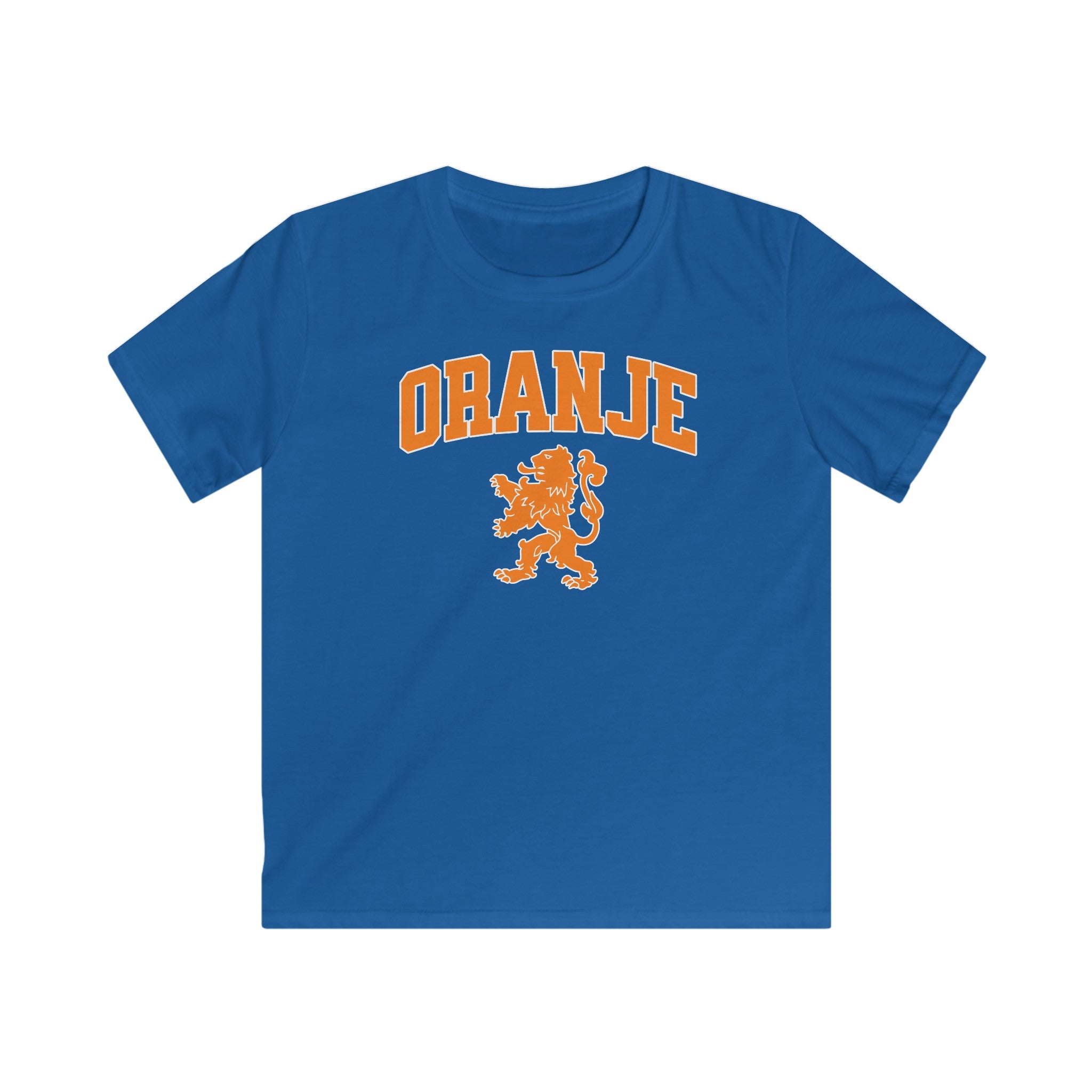 Kind Voetbal T-shirt - EK, WK en Koningsdag Kinderkleding - ORANJE met Leeuw