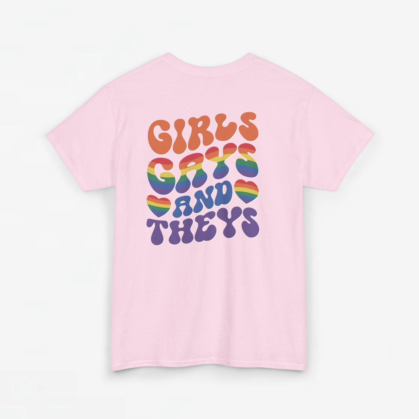 Gay Pride T-shirt - Girls Gays and Theys - Back Print - Oversized #21