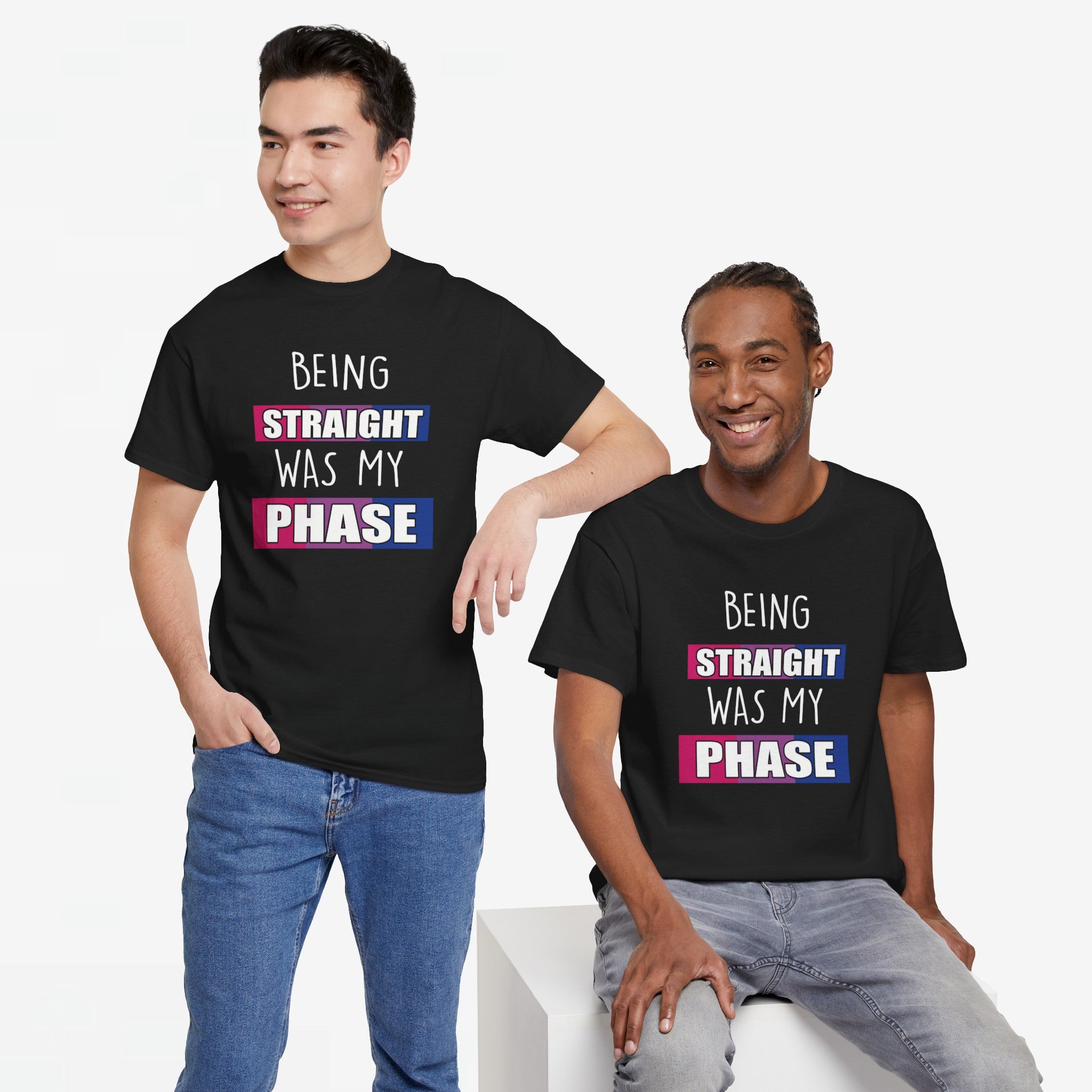 Gay Pride T-shirt - Being Straight Was My Phase - Oversized #61