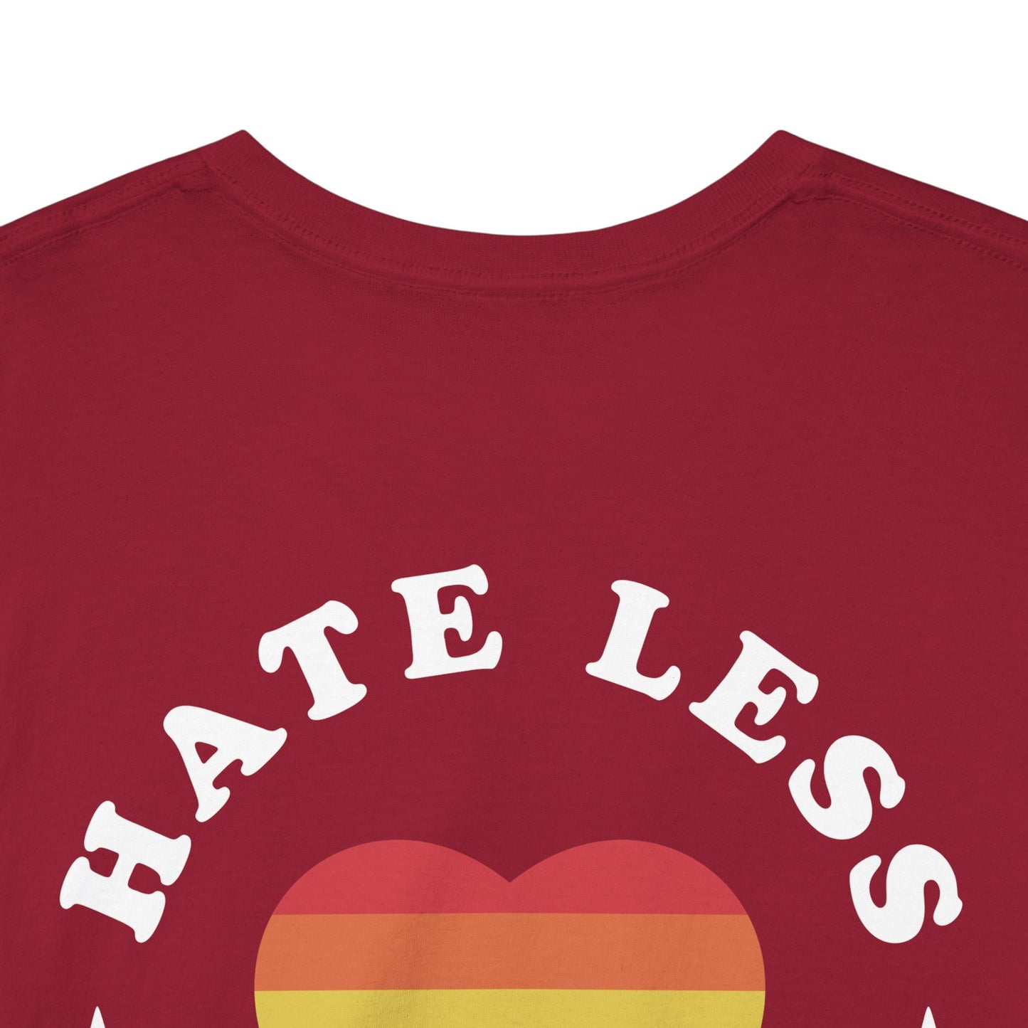 Gay Pride T-shirt - Hate Less Love More - Back Print - Oversized #14