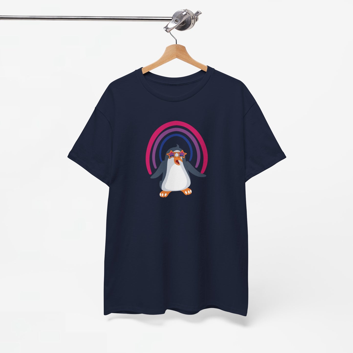 Gay Pride T-shirt - Bi Penguin - Oversized #59