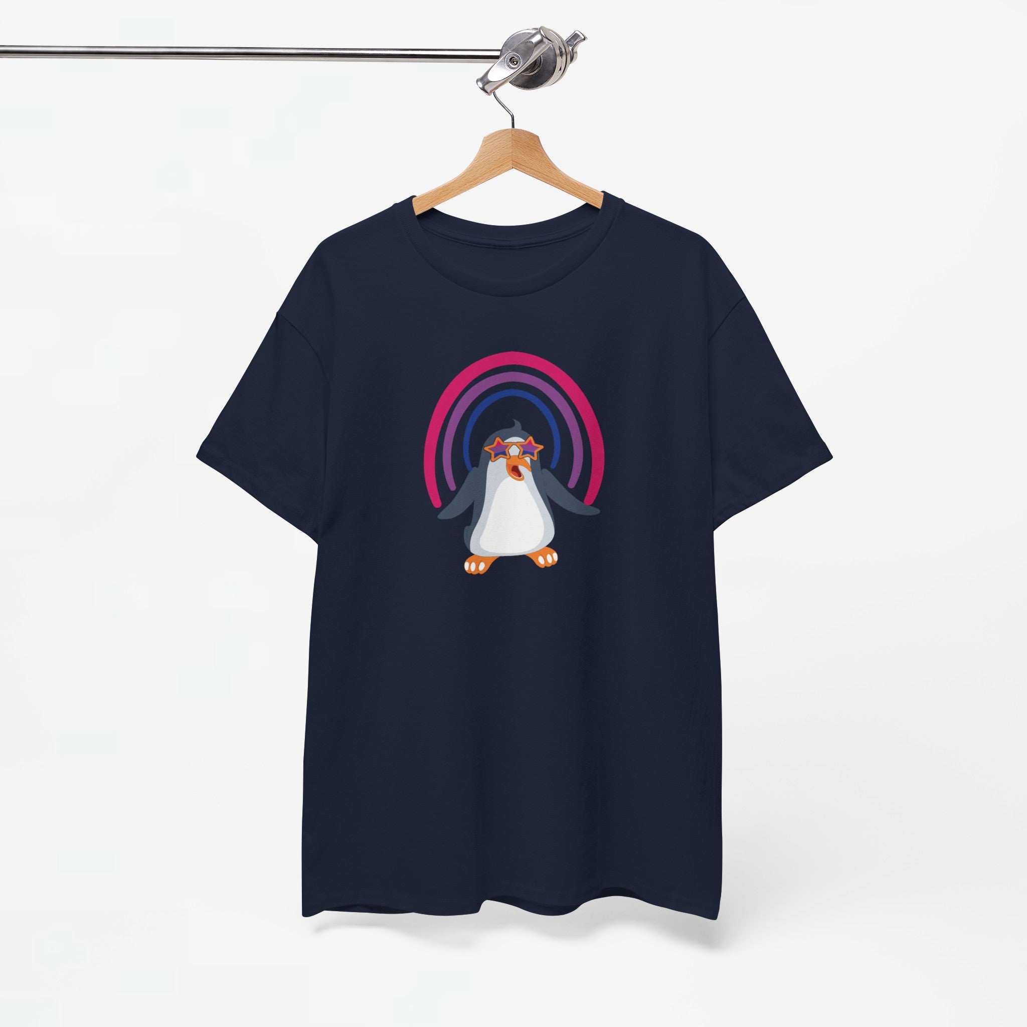 Gay Pride T-shirt - Bi Penguin - Oversized #59