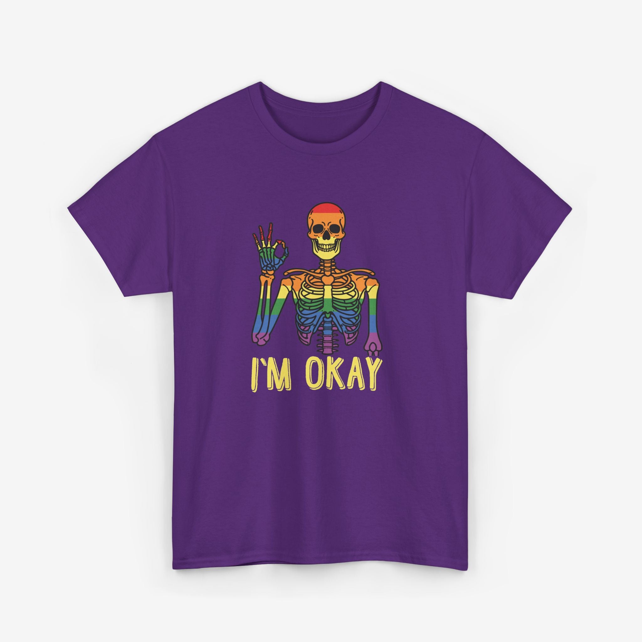 Gay Pride T-shirt - Skelet I'm Okay | SkrrtShirt