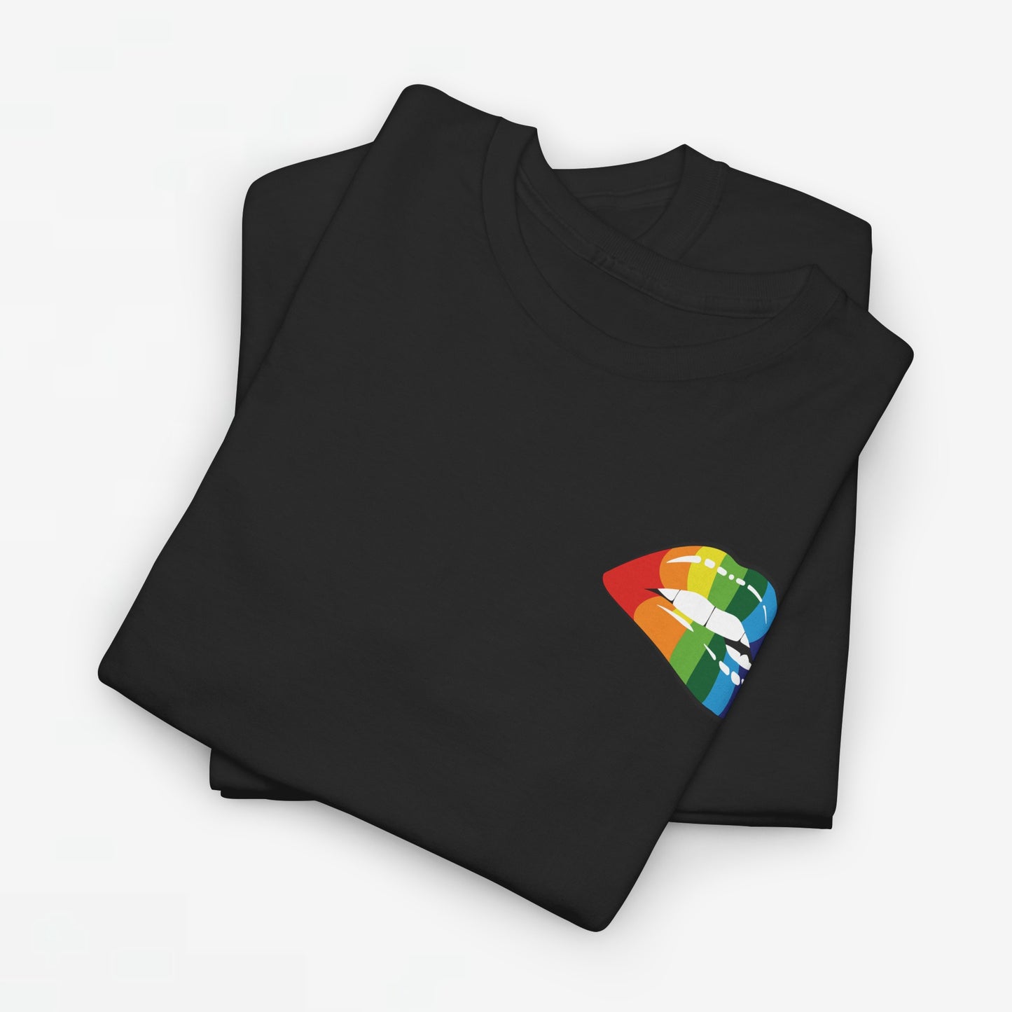 Gay Pride T-shirt - Regenboog Lippen- Back Print - Oversized #35