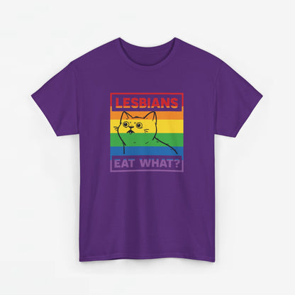 Gay Pride T-shirt - Lesbians Eat What? - Oversized #5