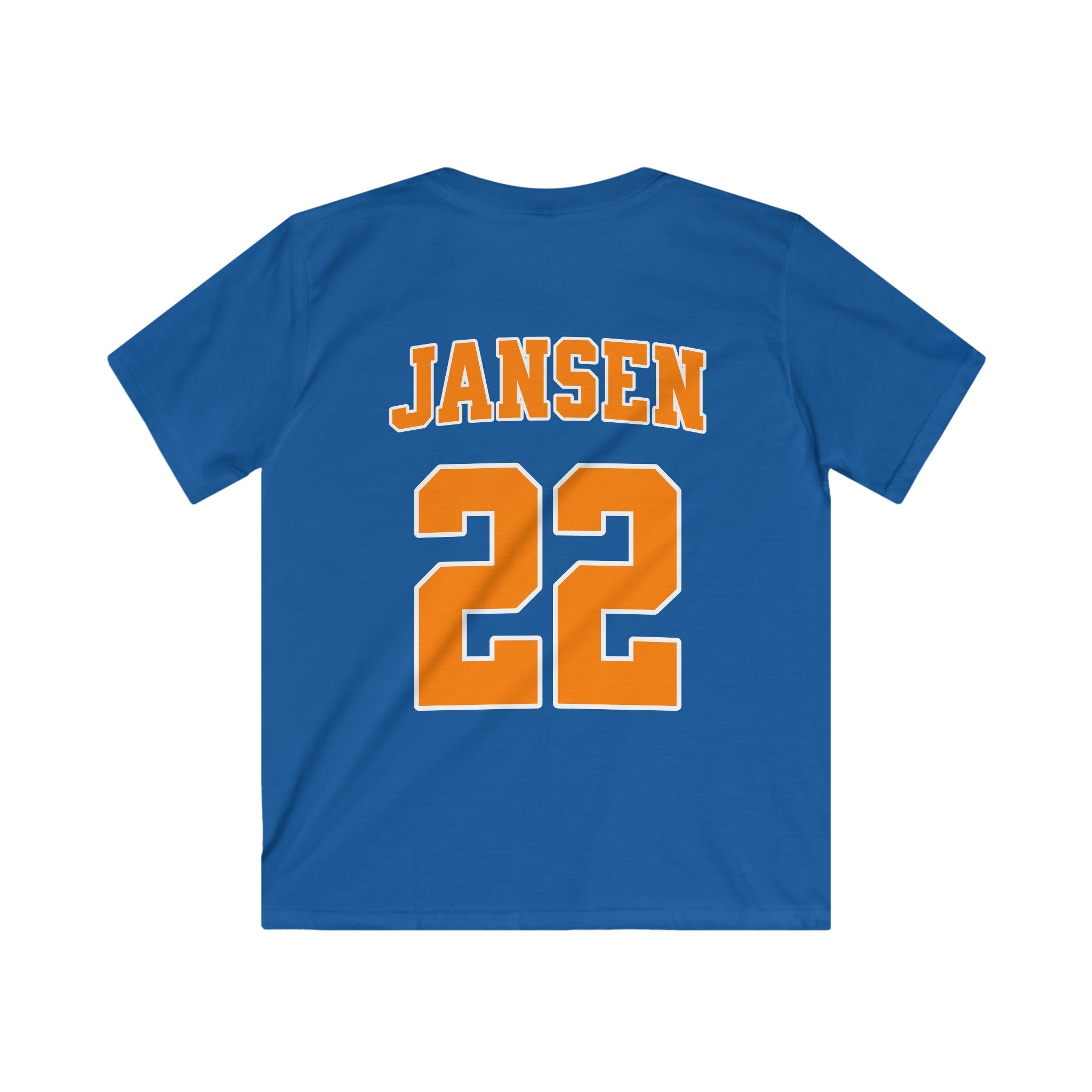 Kind Voetbal T-shirt - EK, WK en Koningsdag Kinderkleding - Personaliseer met Naam, Jaar & Rugnummer - ORANJE