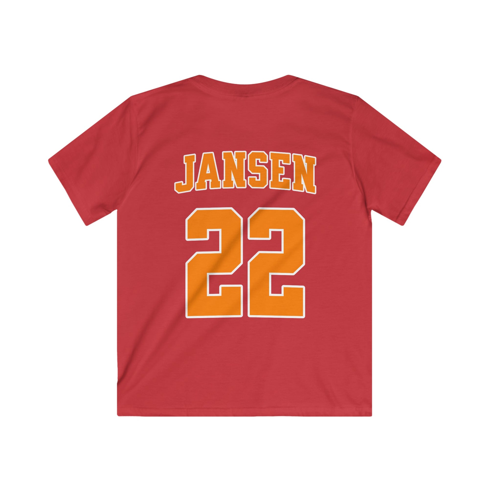 Kind Voetbal T-shirt - EK, WK en Koningsdag Kinderkleding - Personaliseer met Naam, Jaar & Rugnummer - ORANJE