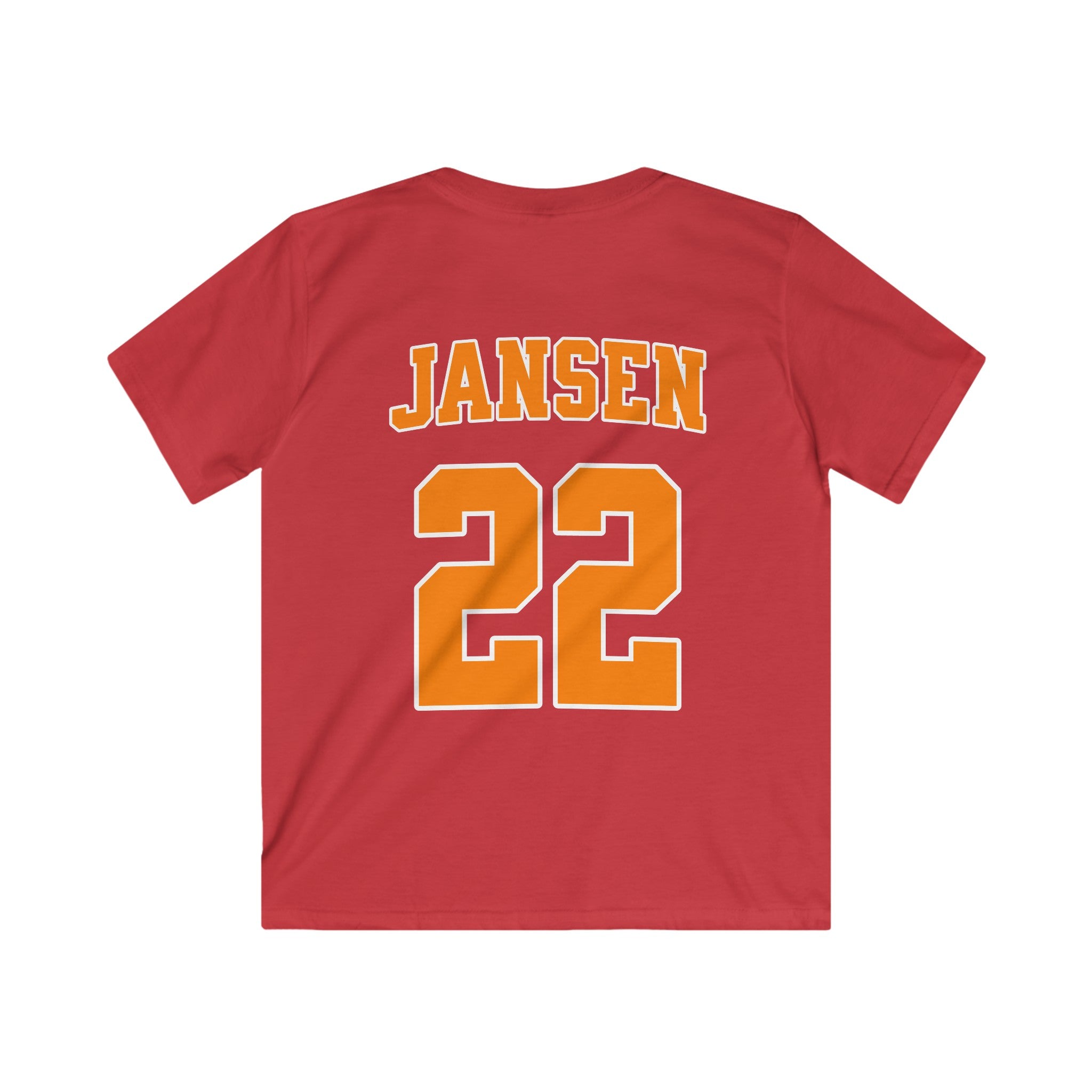 Kind Voetbal T-shirt - EK, WK en Koningsdag Kinderkleding - Personaliseer met Naam, Jaar & Rugnummer - ORANJE