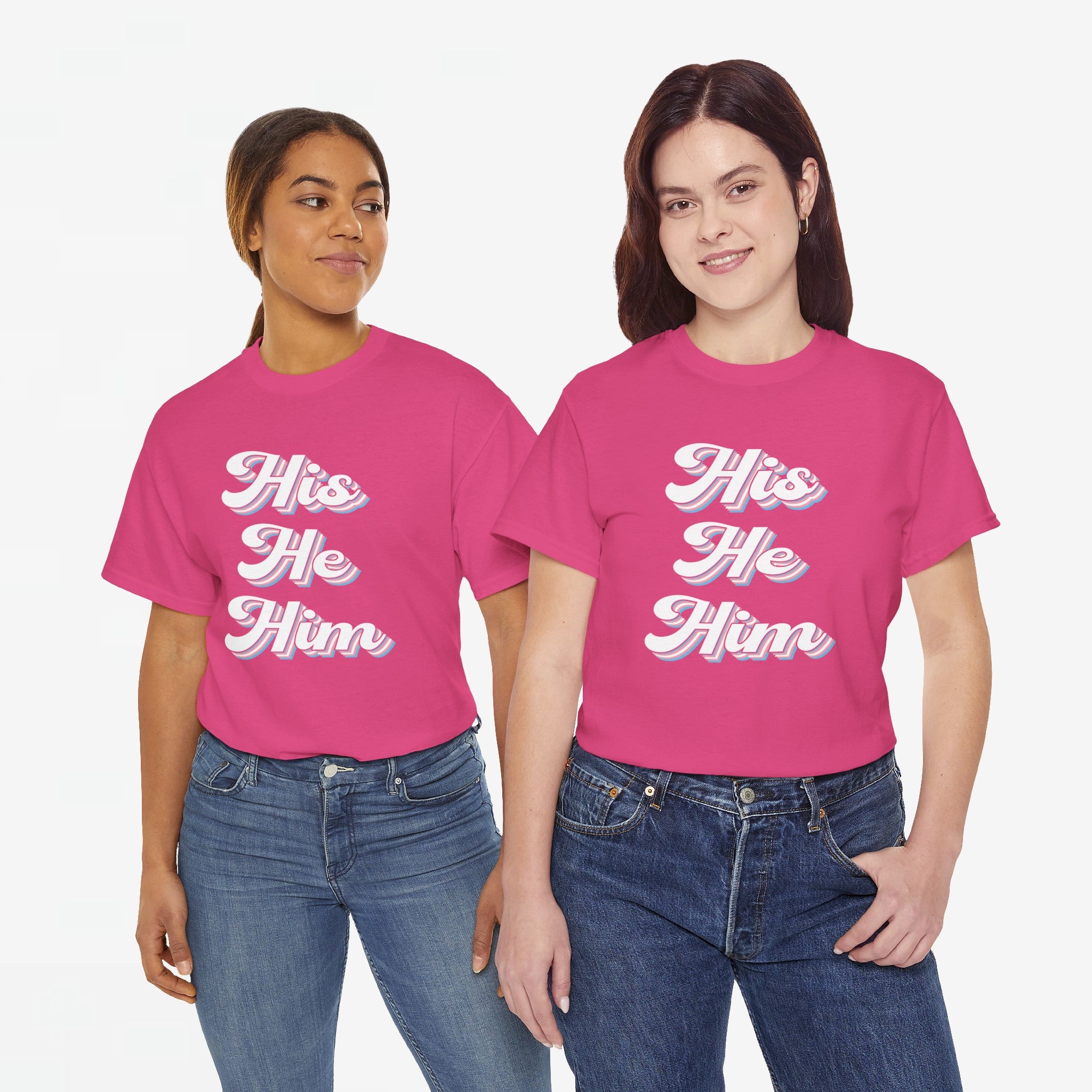 Gay Pride T-shirt - His He Him - Oversized #63