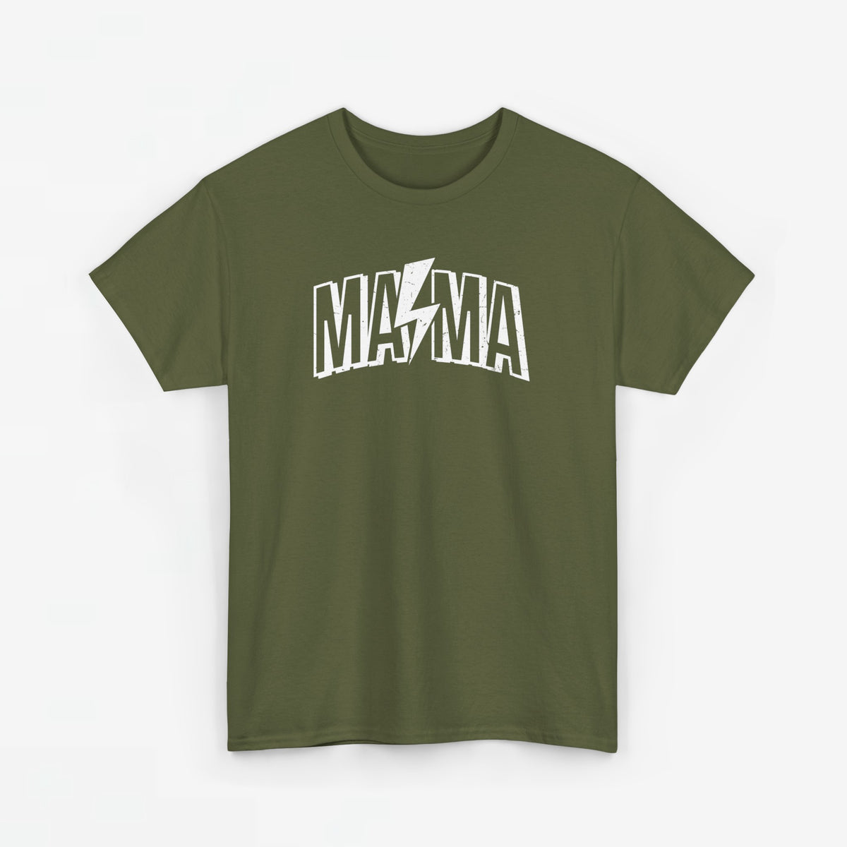 Groene oversized t-shirt met MAMA-print op de borst