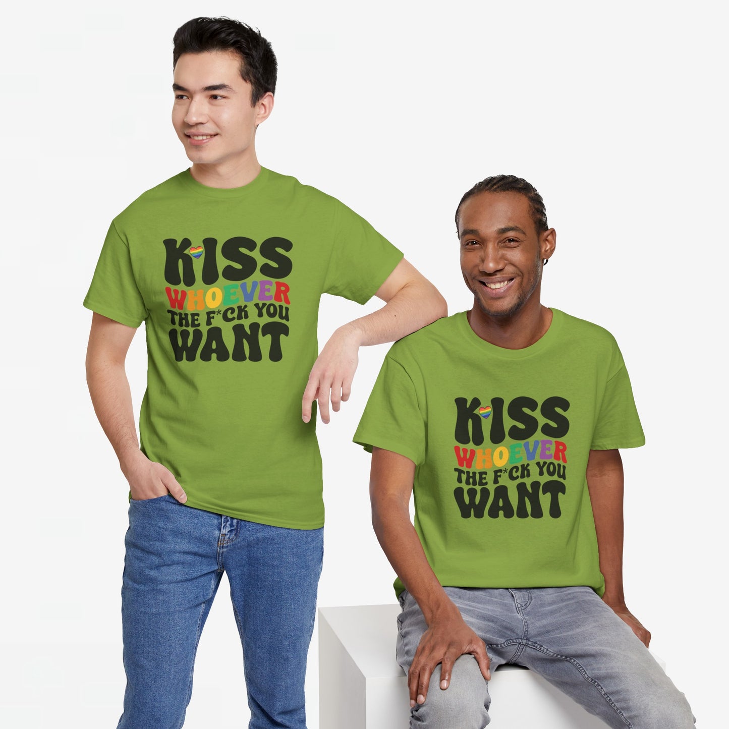 Gay Pride T-shirt - Kiss whoever the f*ck you want - Oversized #34