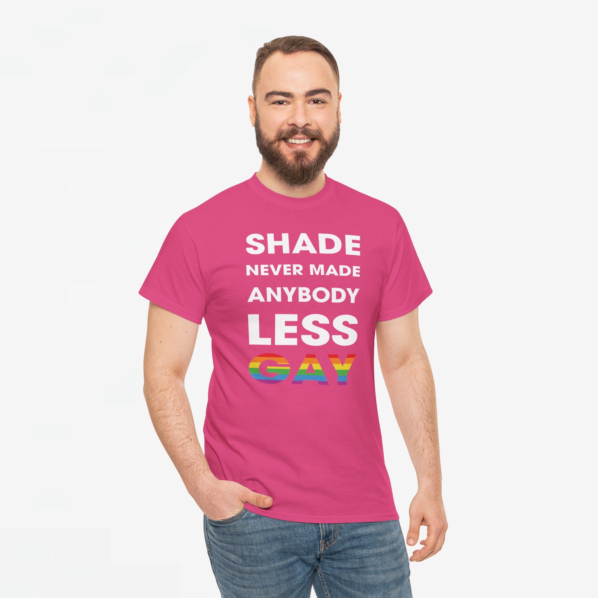 Gay Pride T-shirt - Shade never made anybody less gay - Oversized #62