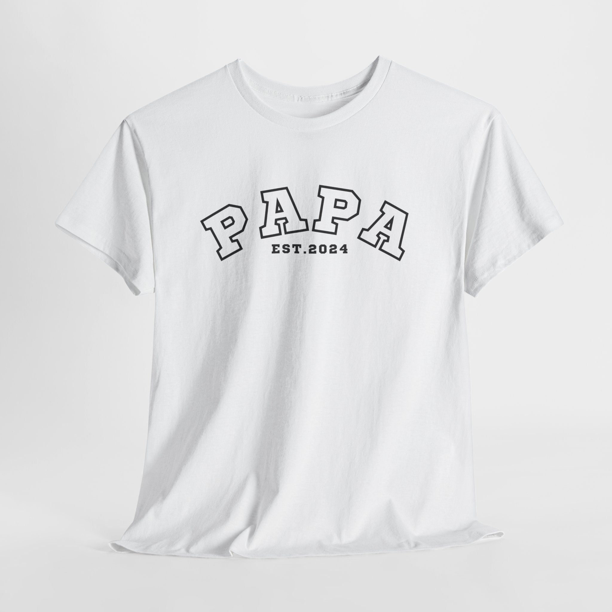 Gepersonaliseerde Vaderdag Papa Cadeau - T-shirt - Papa - EST [Jaar]