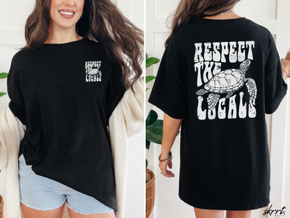 Zomer T-shirt voor Dames - Skrrtshirt Zomervakantie Oversized Tee #12 - Respect the locals