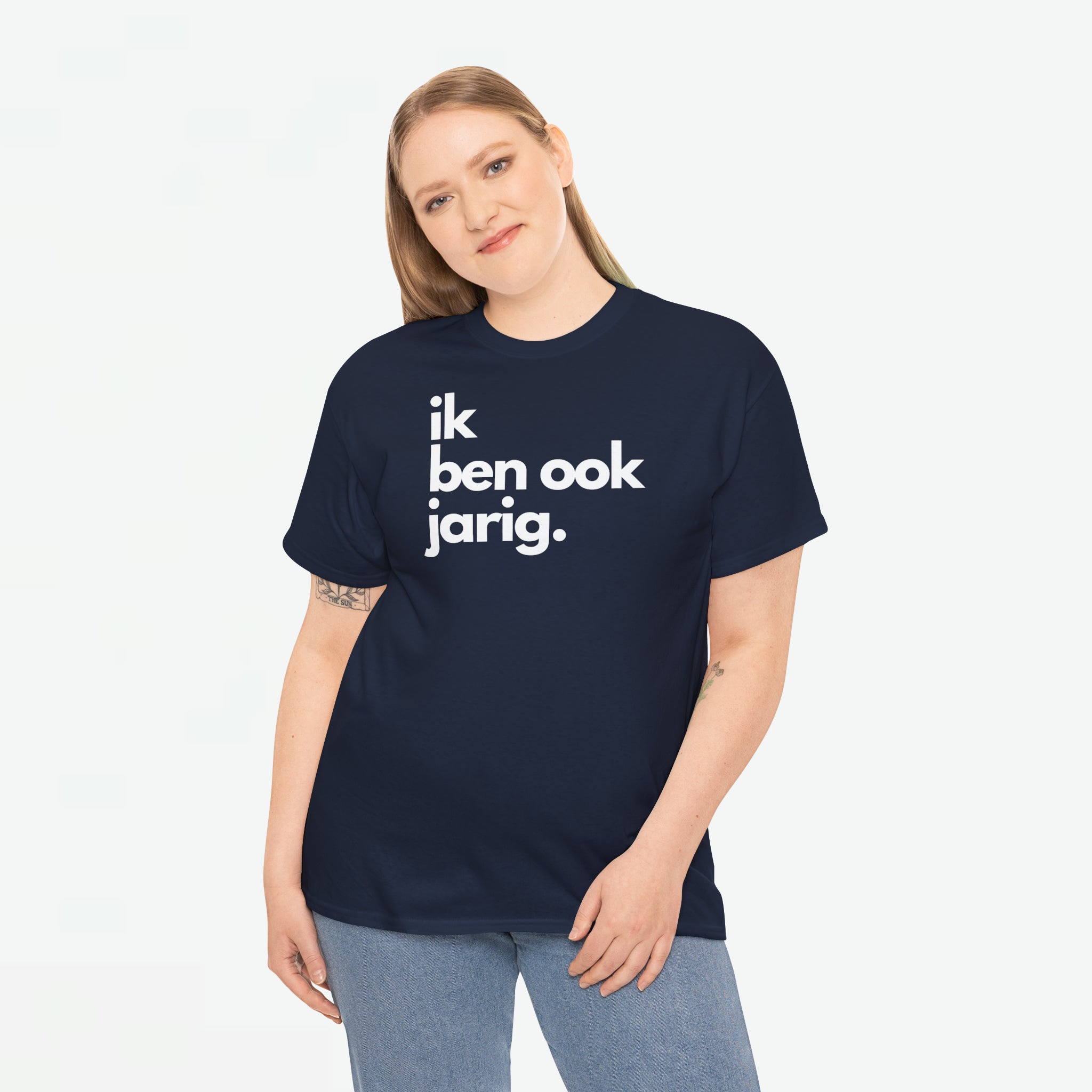 Ik ben ook jarig | Front Print | Koningsdag T-shirt | Oversized