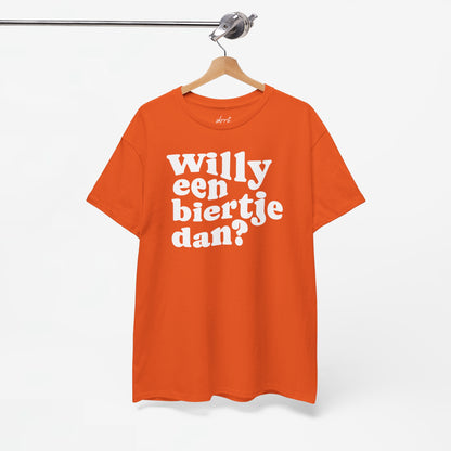 Willy een biertje dan? | Front Print | Koningsdag T-shirt | Oversized