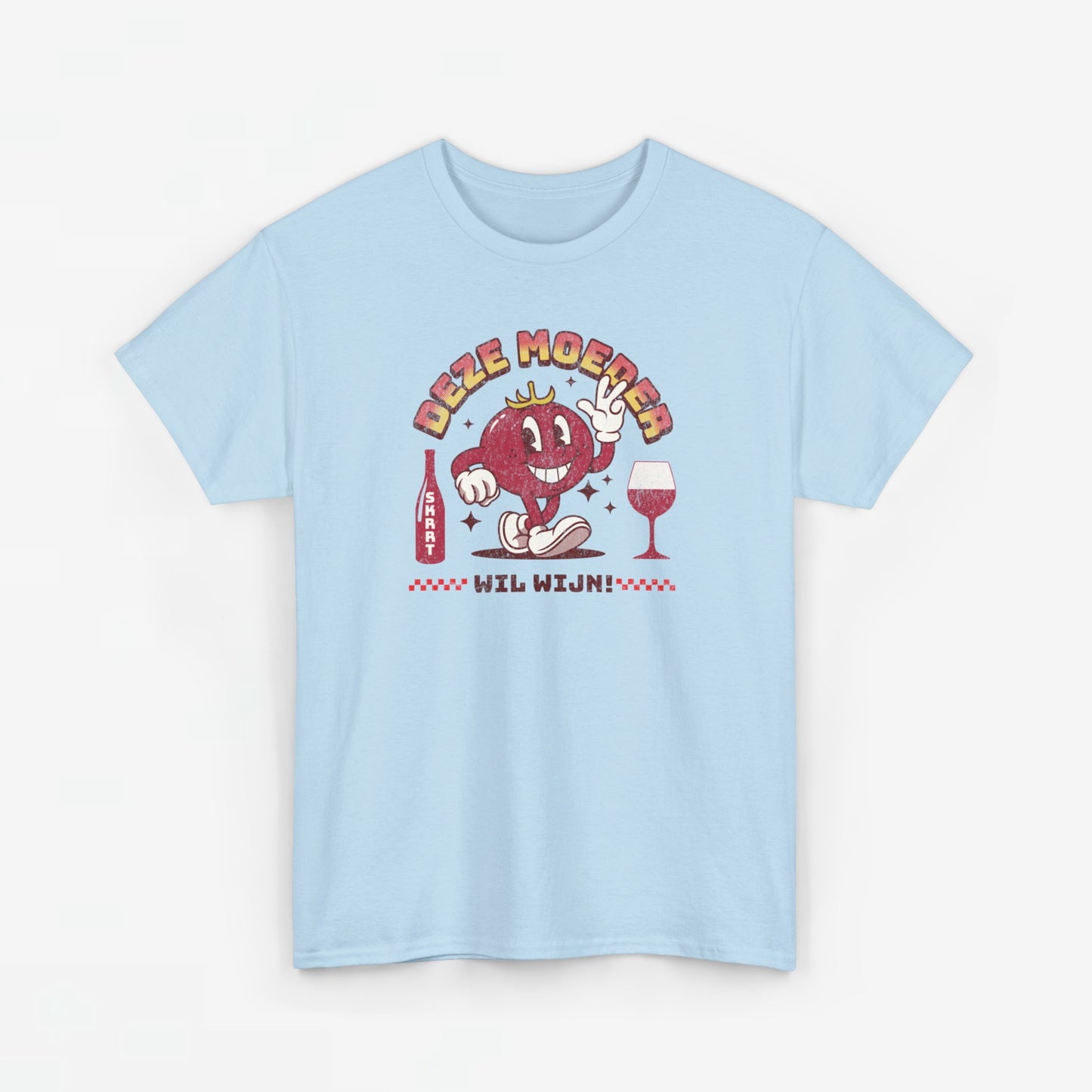 Moederdag Mama Cadeau - T-shirt - Deze Moeder Wil Wijn - Oversized - #97