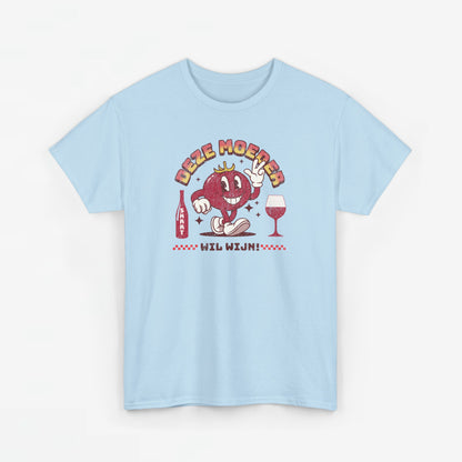 Moederdag Mama Cadeau - T-shirt - Deze Moeder Wil Wijn - Oversized - #97