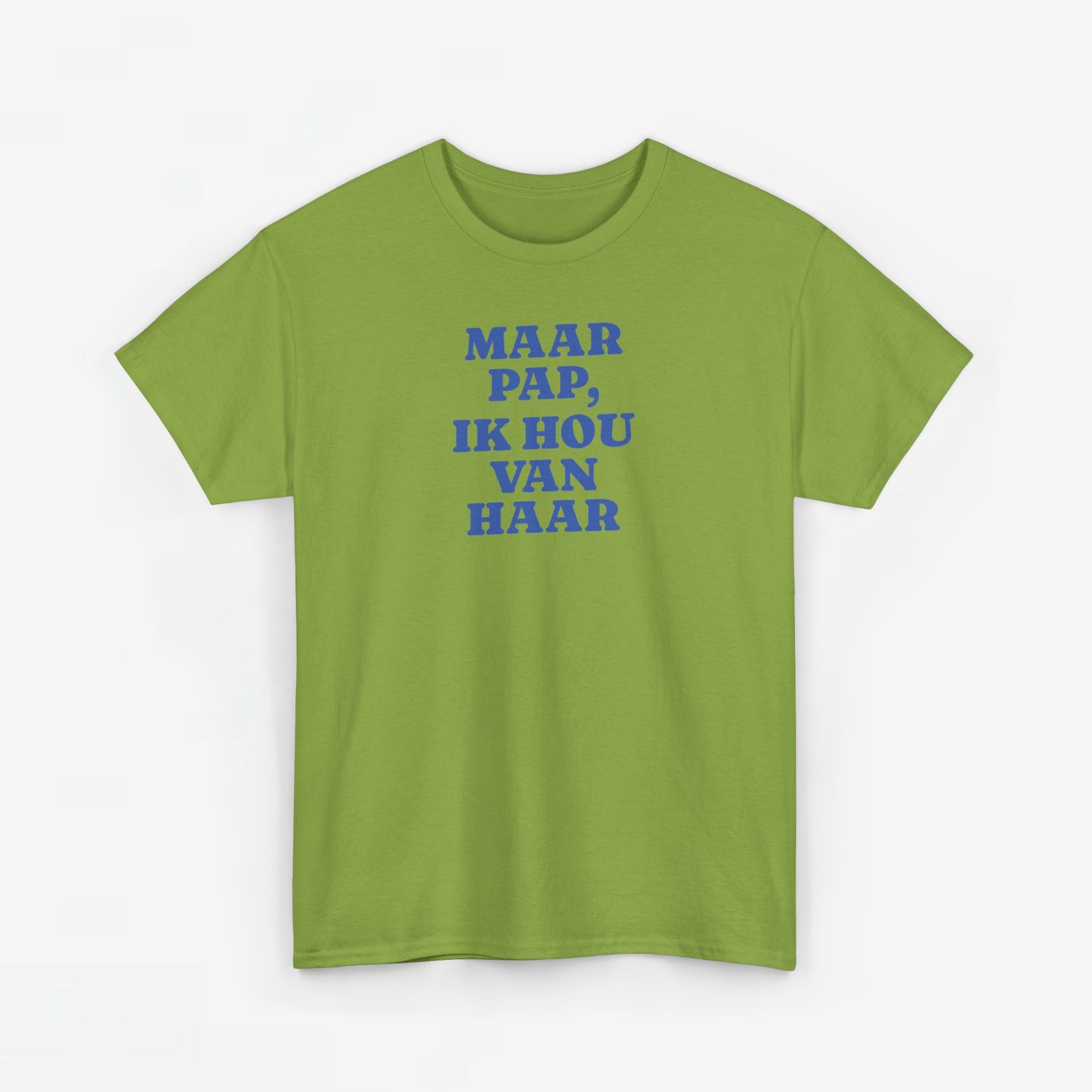 Gay Pride T-shirt -  Maar Pap, Ik Hou Van Haar (blauw tekst) - Oversized Tee