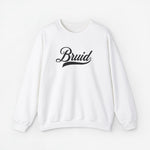 Witte sweater met opdruk 'Bruid' en ronde hals