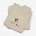 Oversized T-shirt beige met print van hondemama en tekst "HONDEN MAMA"