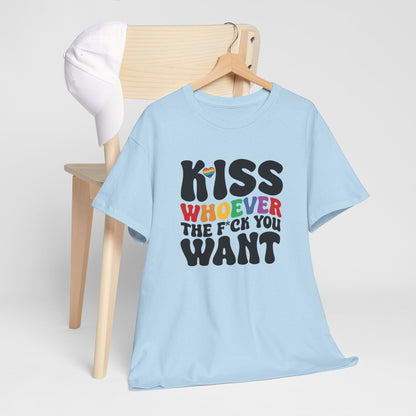 Gay Pride T-shirt - Kiss whoever the f*ck you want - Oversized #34