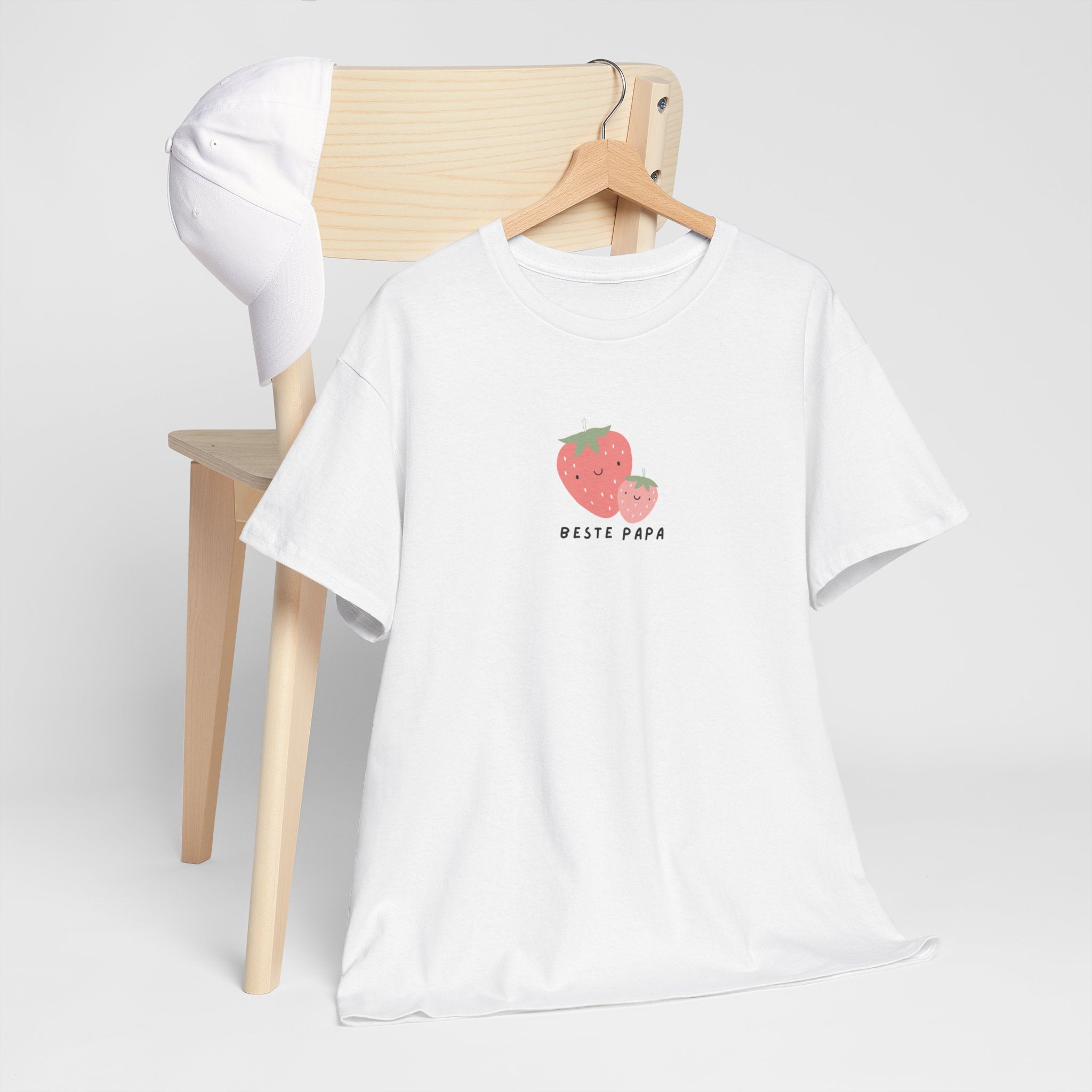 Vaderdag Papa Cadeau - T-shirt - Beste Papa Aardbei - Oversized #61
