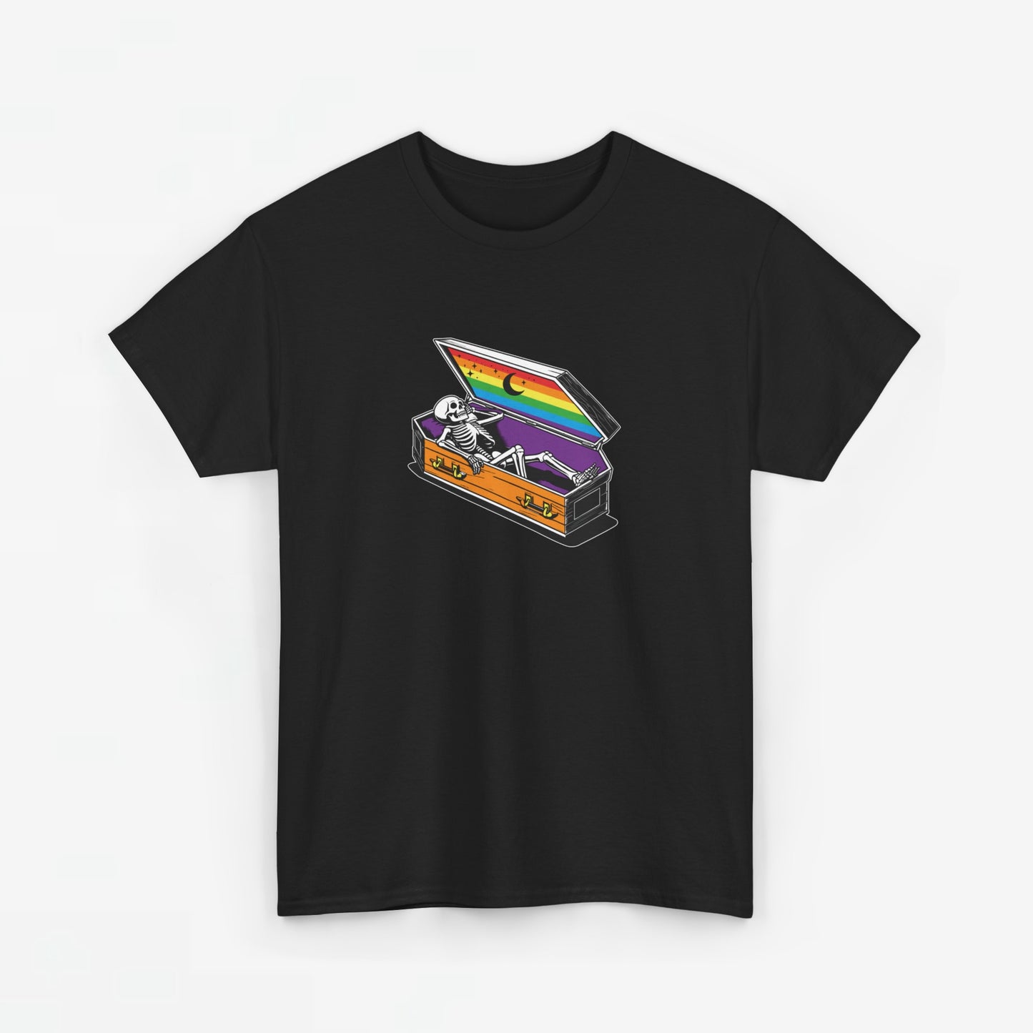 Gay Pride T-shirt - Skelet Regenboog - Oversized #42