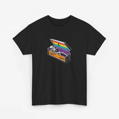 Gay Pride T-shirt - Skelet Regenboog - Oversized #42